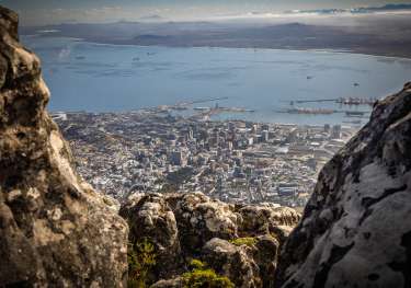 View of cape town from table mountain.