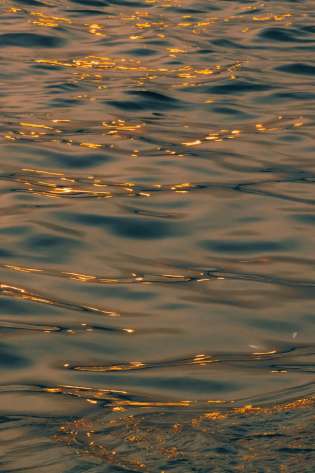 Sea at sunset .