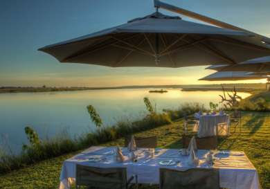 Chobe game lodge lawn dining (1).