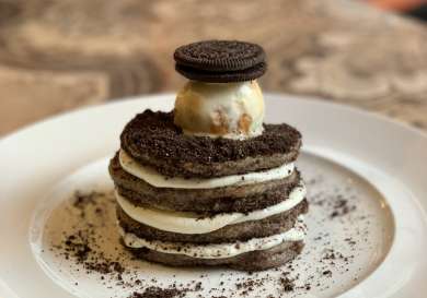 Christophers oreo white chocolate pancake.