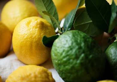 Group of lemons and limes.