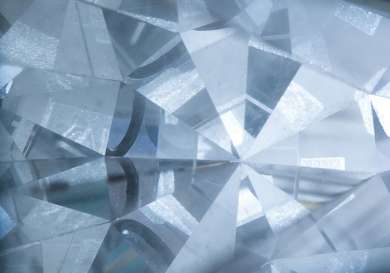 Close-up of a cut diamond.