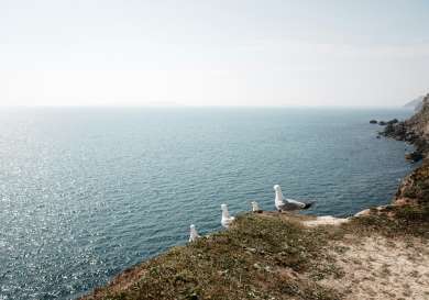 View of sea in britain.