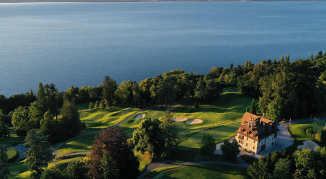 Evian resort with golf course.