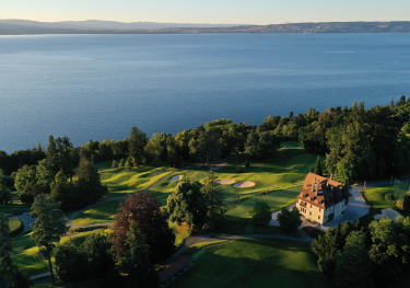 Evian resort with golf course.