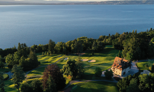 Evian resort with golf course.