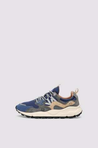 Blue and grey men's fashion trainer.