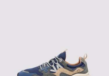 Blue and grey men's fashion trainer.