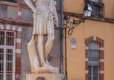 Statue in water fountain in Toulouse.
