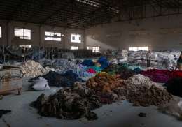 Landfill from fast fashion.