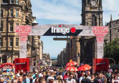 Fringe festival banner.