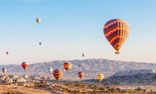 Hot air balloons in turkey .