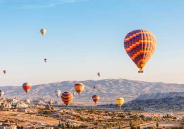 Hot air balloons in turkey .