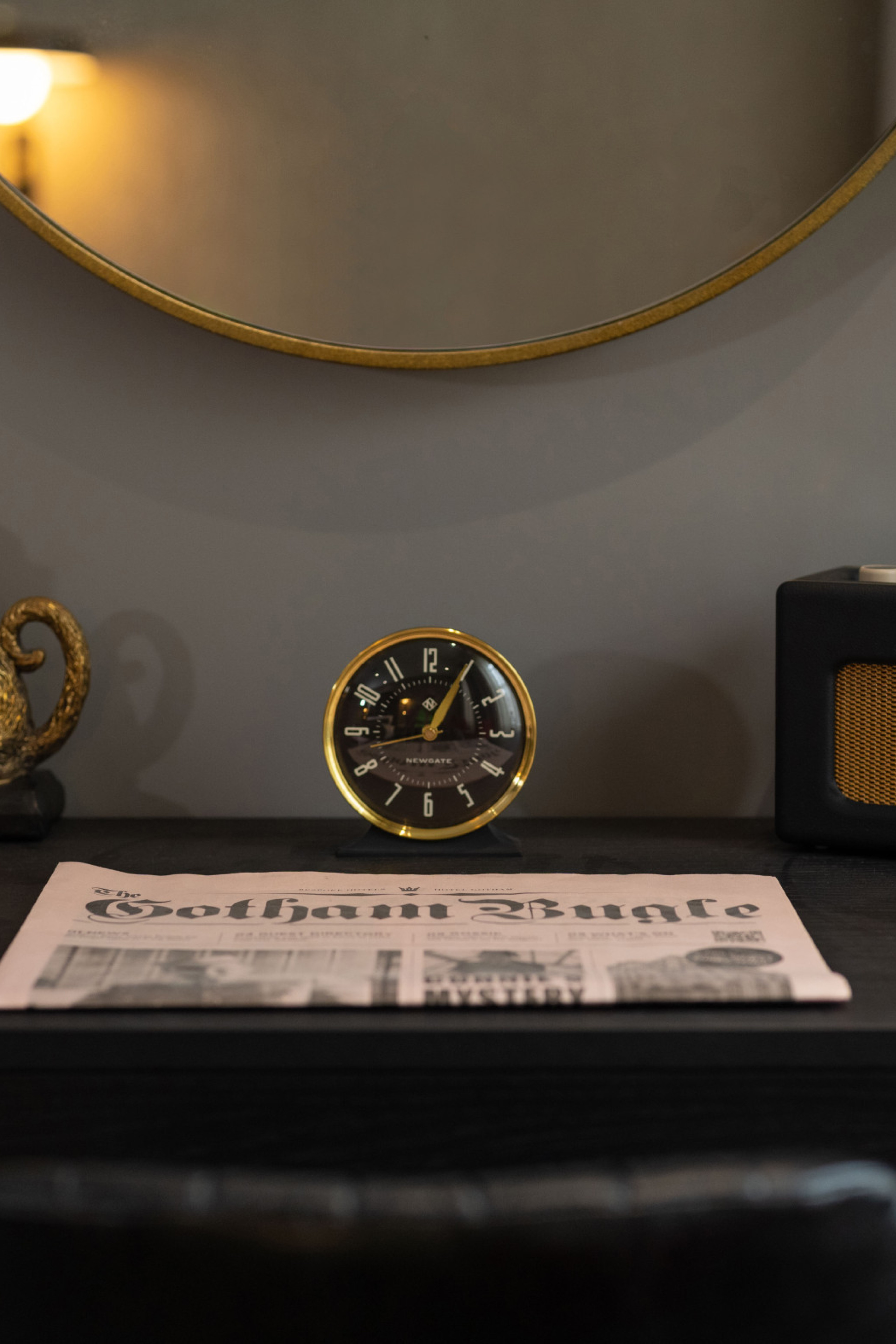desk in room at hotel gotham