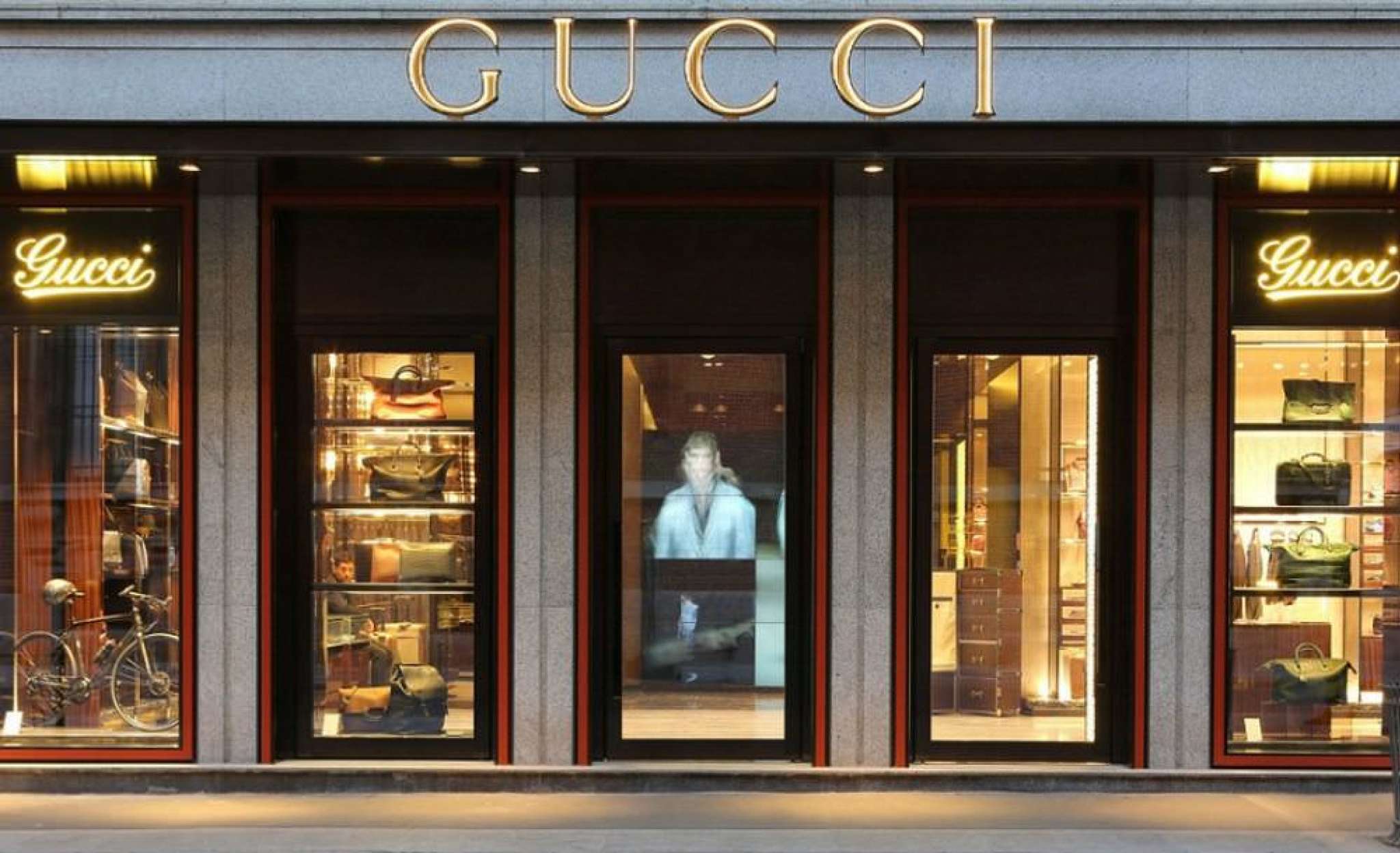 Gucci mens store milan brera district.