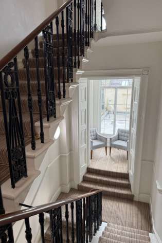 Harley street smile clinic hallway.