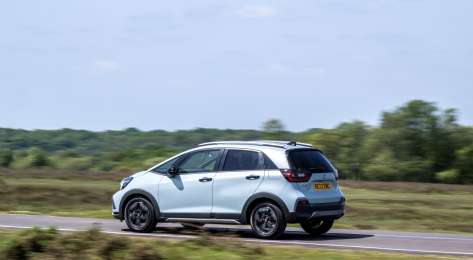 Honda jazz car road.
