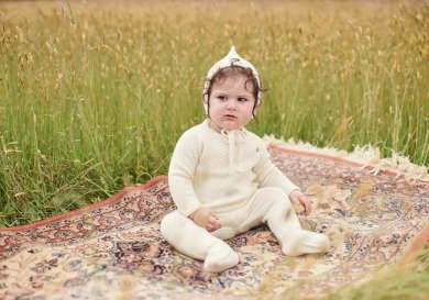 Irie merino baby knitted set ivory  (2).