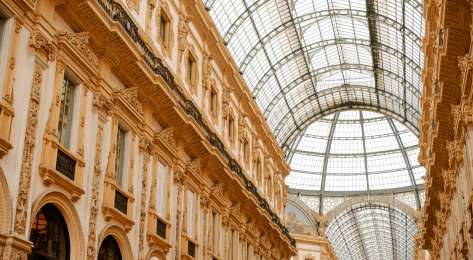 Shopping mall ceiling in Milan.