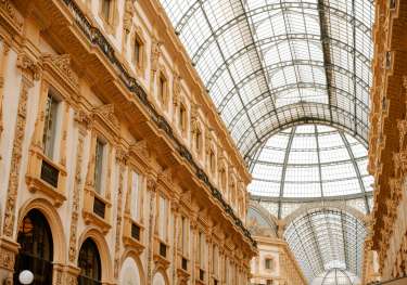 Shopping mall ceiling in Milan.