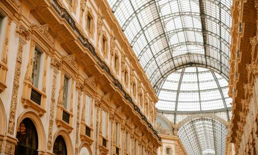 Shopping mall ceiling in Milan.