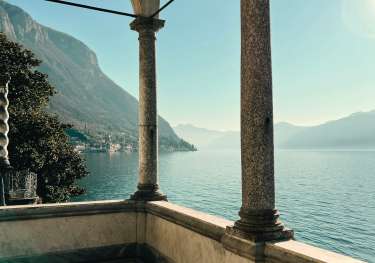 Lake como property with balcony.
