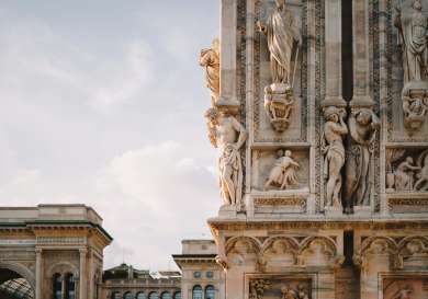 Opulent building in milan.