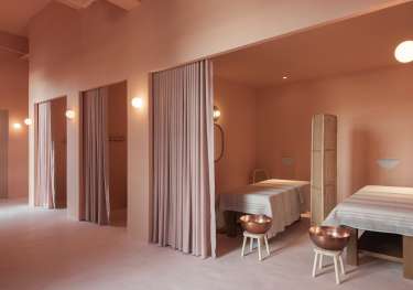 Treatment room inside hotel spa.