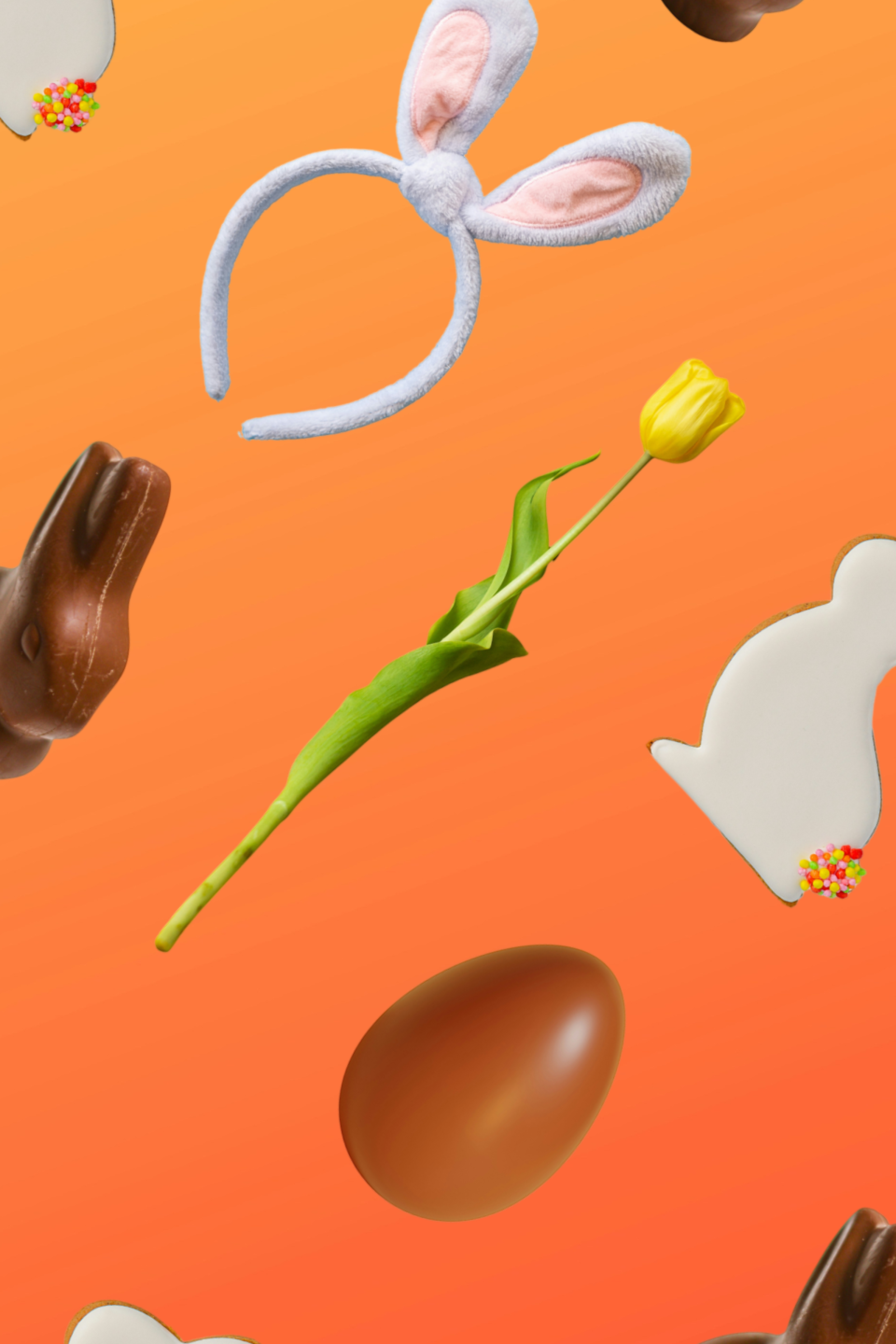 composition image featuring easter-related things 