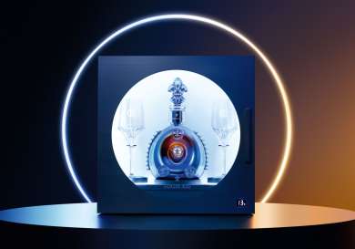 Louis xiii decanter in bespoke cooling box .