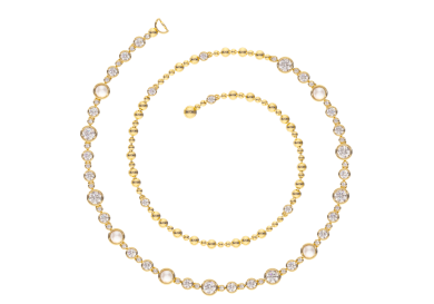 Diamond spiral necklace.