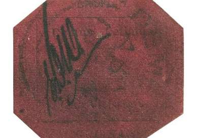 Magenta stamp.