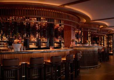 Bar area at ma/na mayfair.