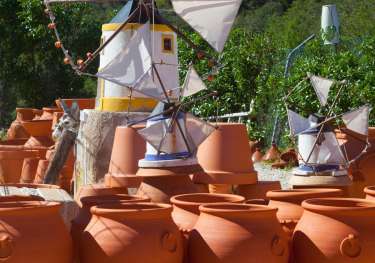 Terracotta pots in portugal .