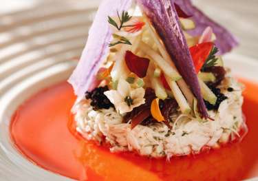 Seafood dish at hotel in the maldives.