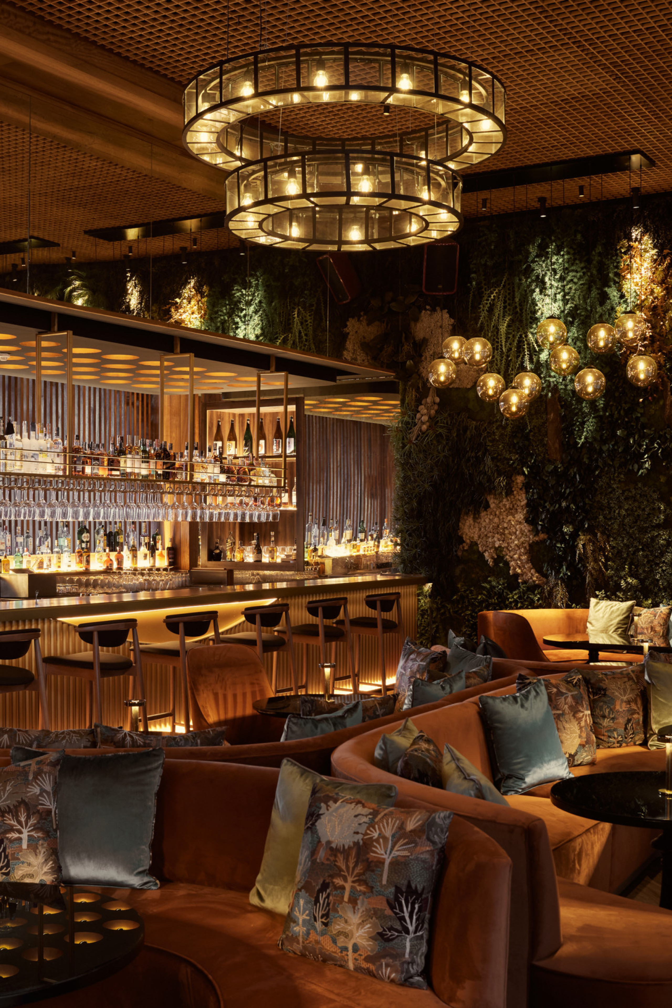 nobu marrakech bar area with sofas 