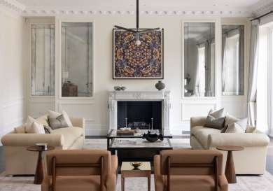 London living room in family home.