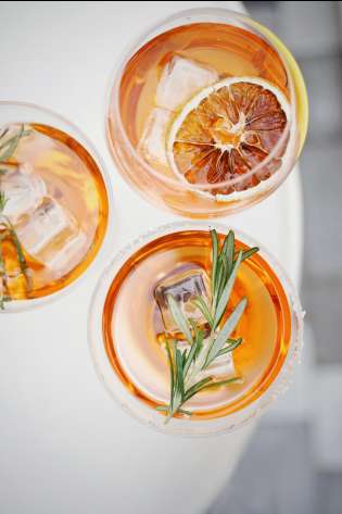 Orange summer cocktails.