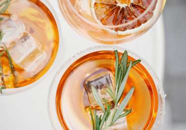 Orange summer cocktails.