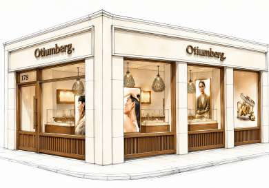 Sketch of otiumberg shop front on king's road .