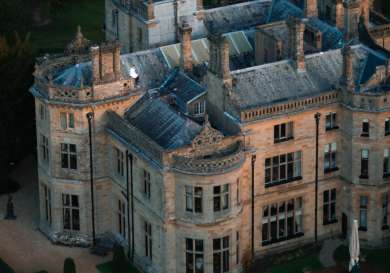 Aerial view of pale hall hotel .