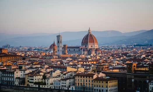 View of the duomo in florence, italy .