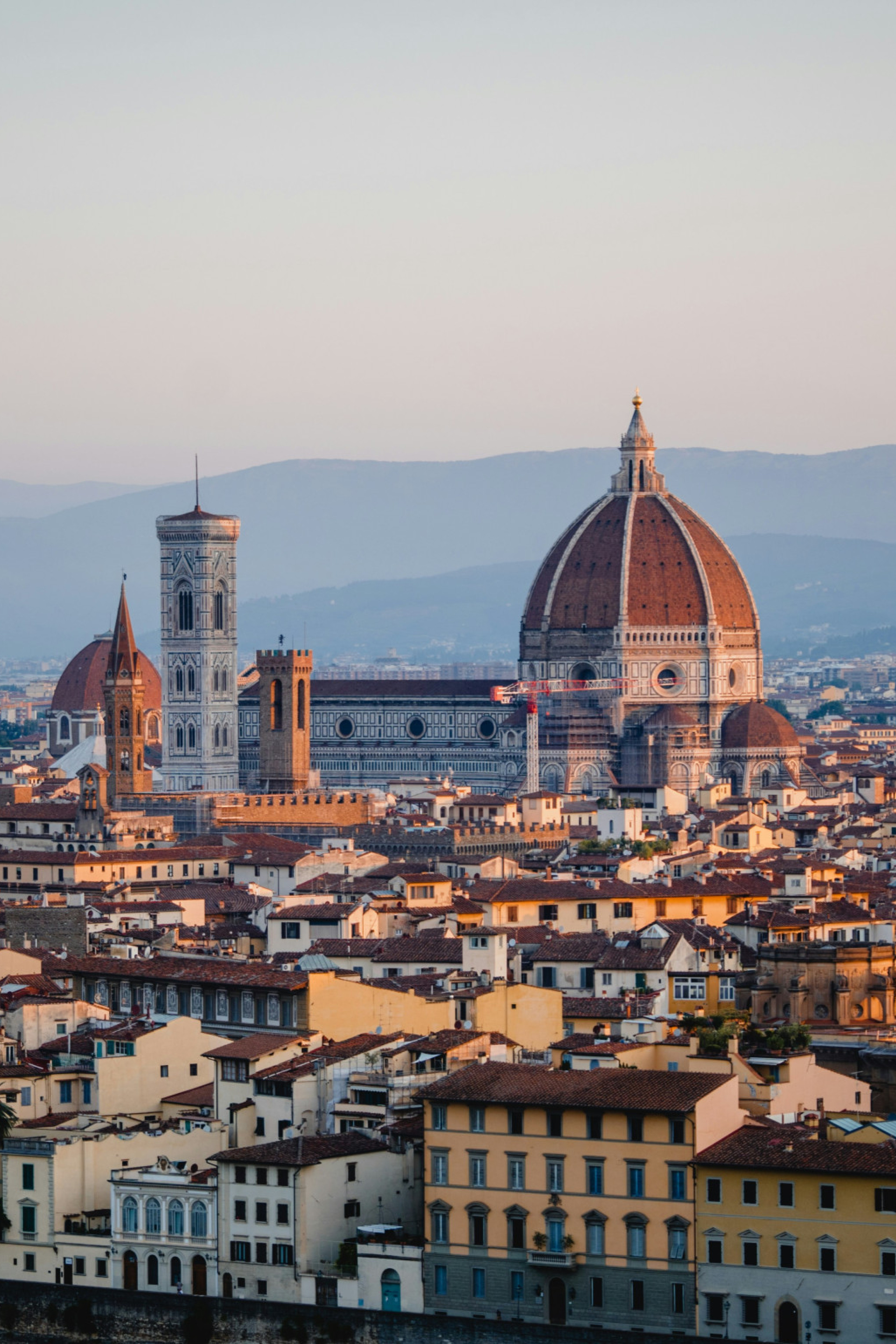 view of the duomo in florence, italy 