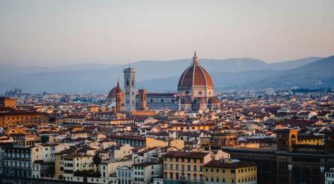 View of the duomo in florence, italy .