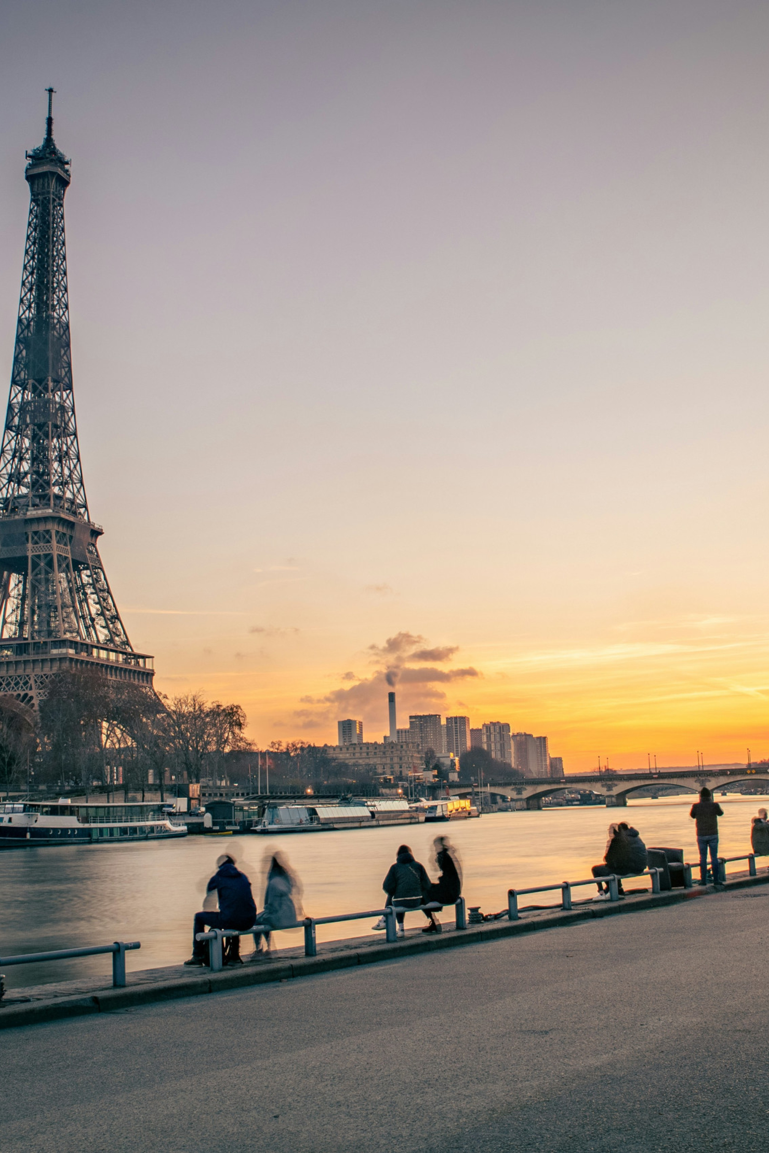 photo of eiffel tower next to the seine
