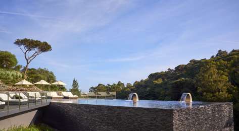 Infinity pool at penha longa resort.