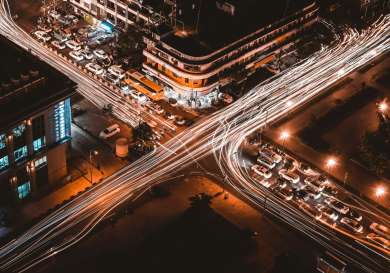 Phnom penh in cambodia night photo.