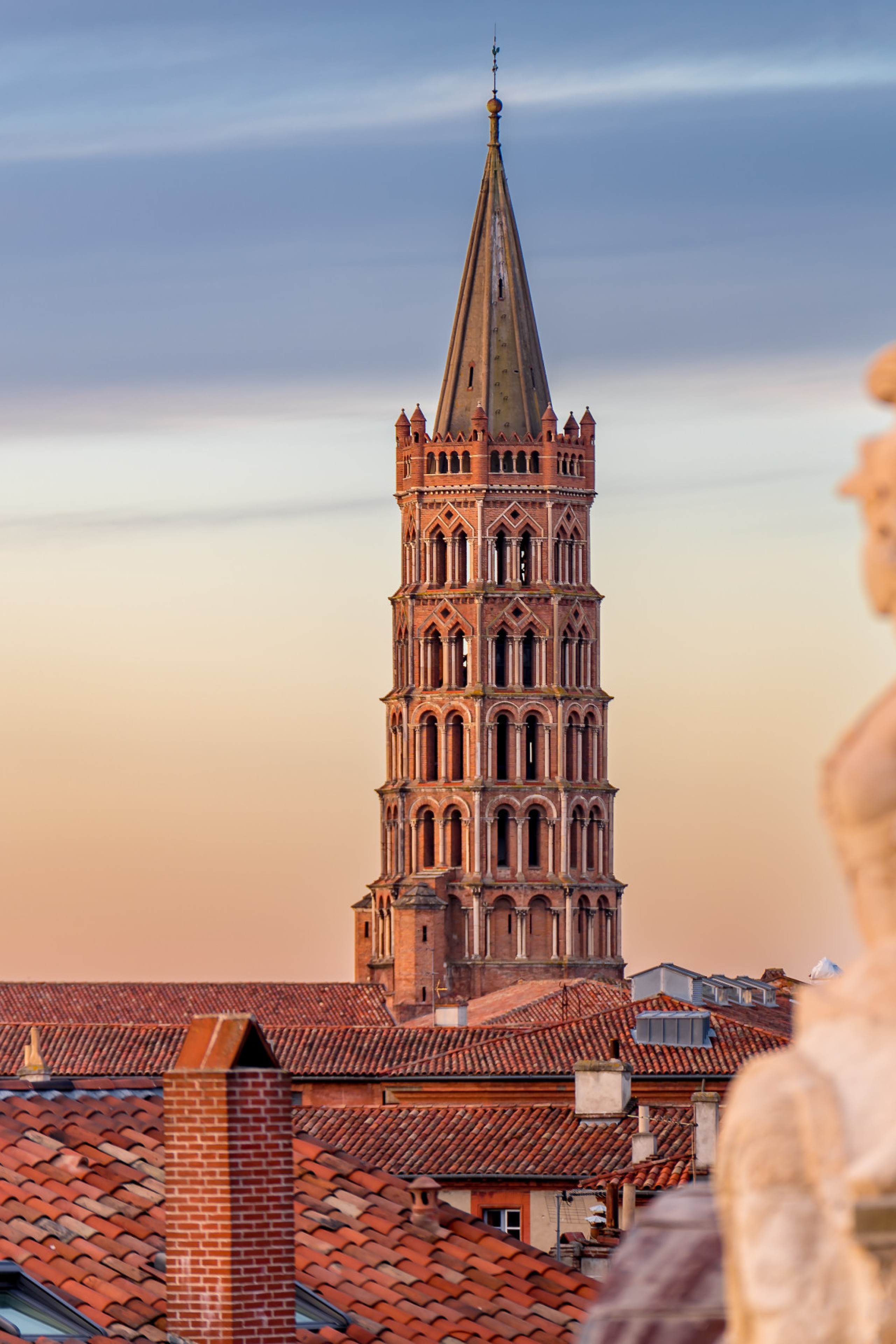 toulouse rooftops at sunset