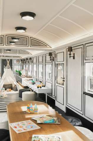 Children's playroom inside hotel .