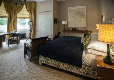 Country escapes: exploring lord beaverbrooks estate bedroom.